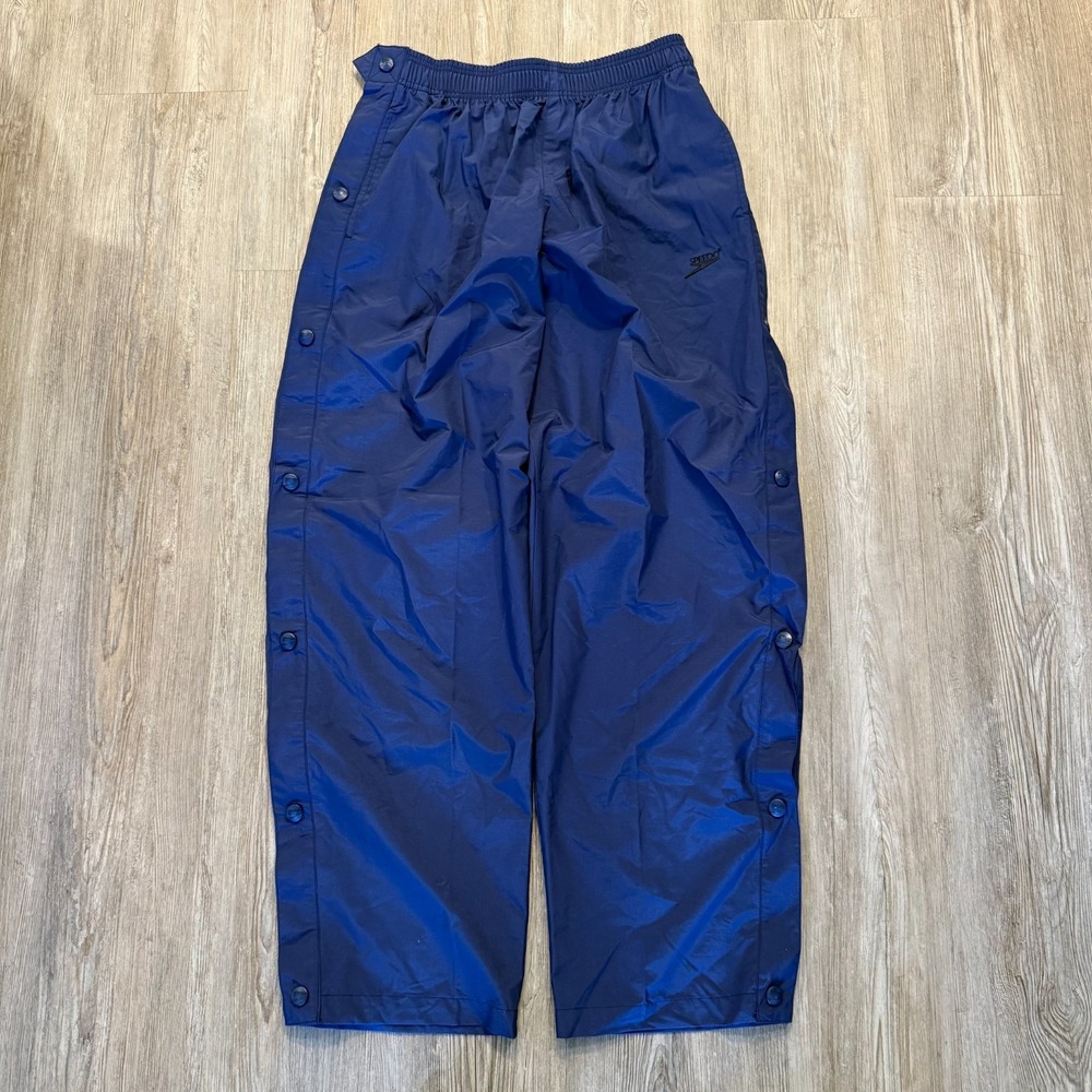 Speedo Mens Medium Vintage 90's Tearaway Track Pants Nylon Navy